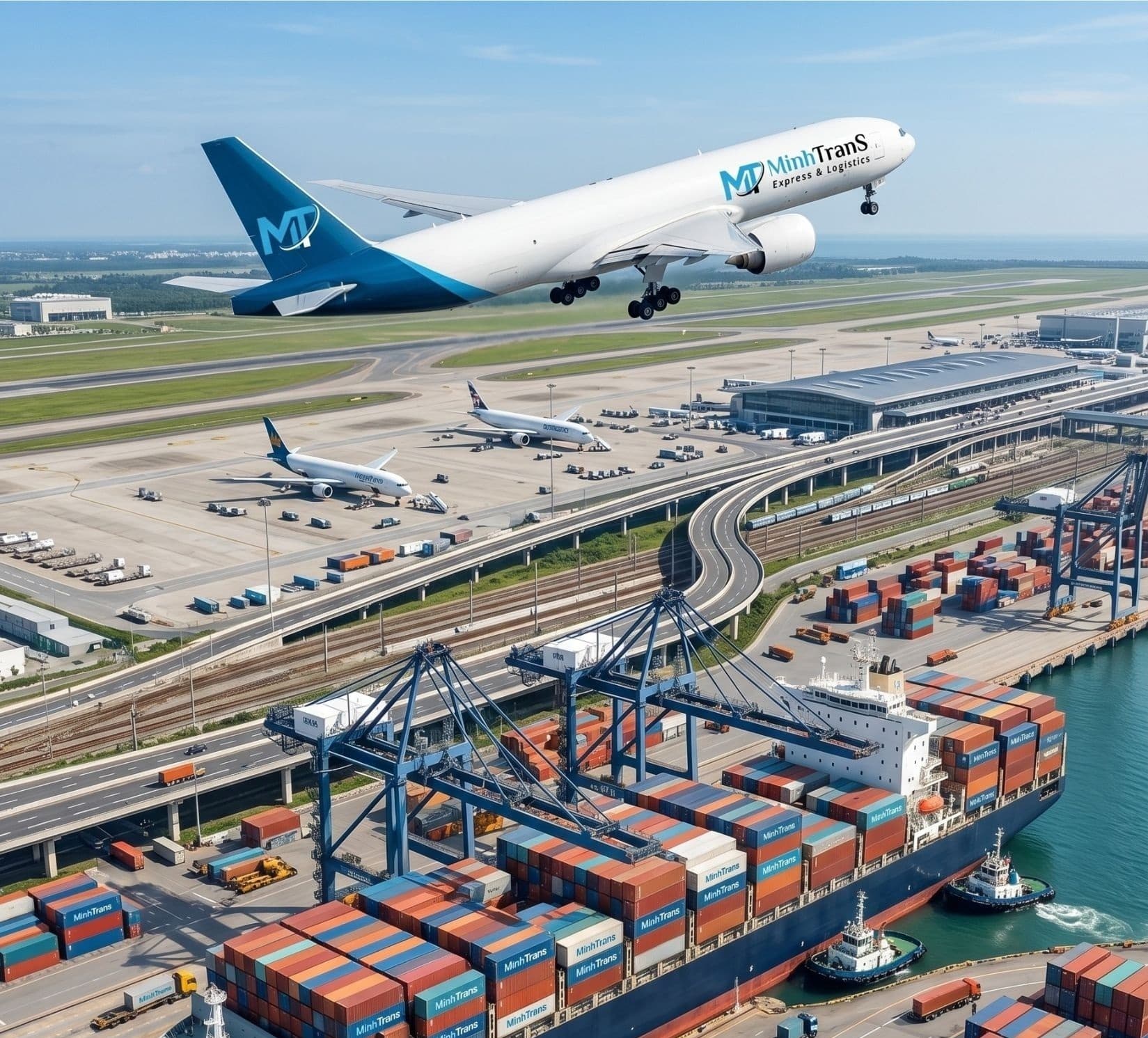 Dịch vụ vận chuyển quốc tế hàng không và đường biển door-to-door